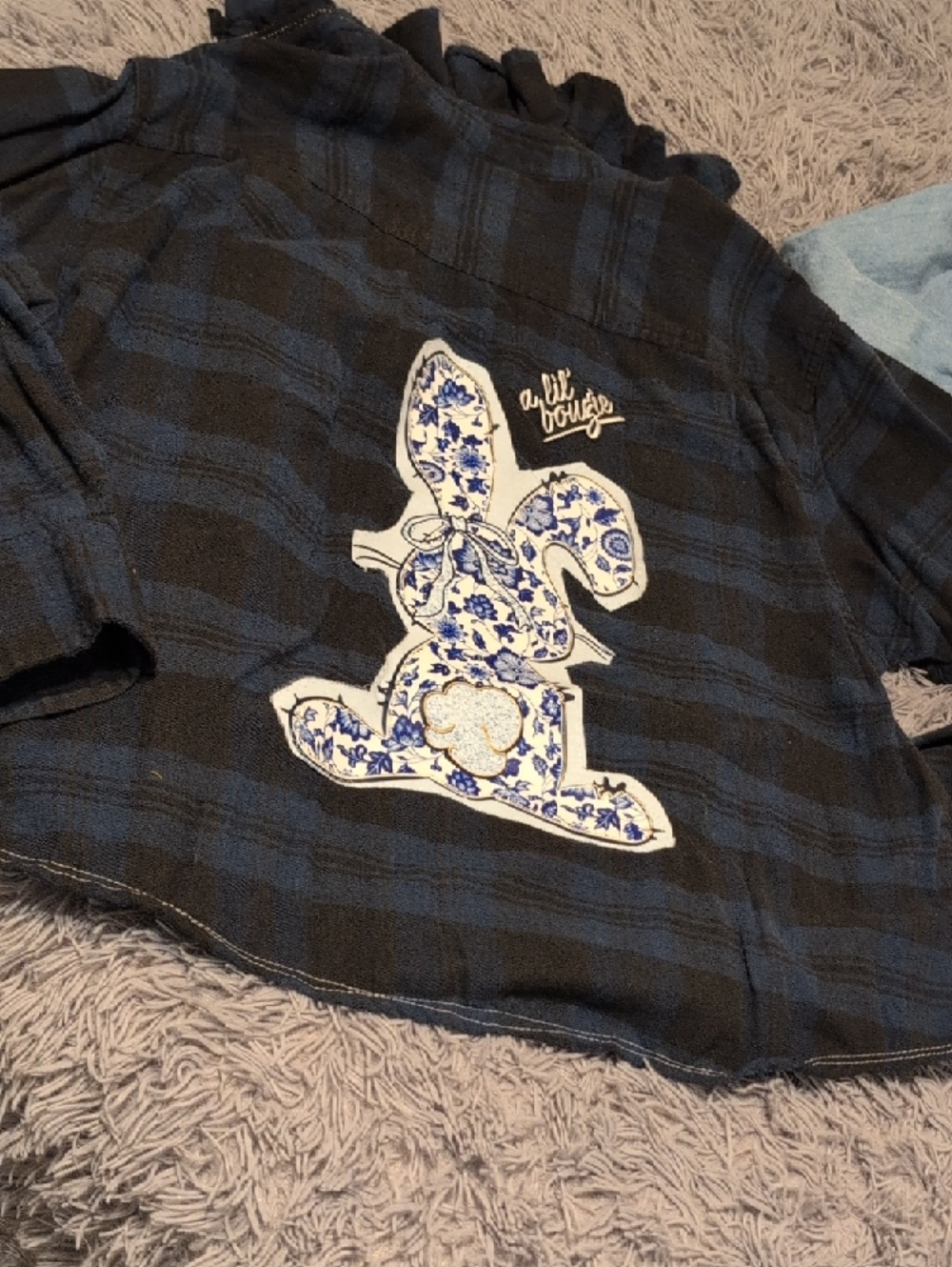 Custom Flannel Ruffle Collar Graphic Design. - Picture 2 of 3
